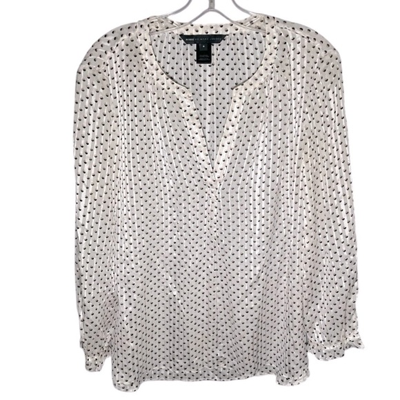 EUC Marc by Marc Jacobs Polka Dot Blouse 100% Silk - Picture 1 of 7